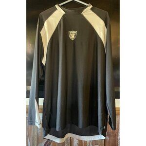 Las Vegas Raiders NFL Polyester Mens Shirt Long Sleeve L Black